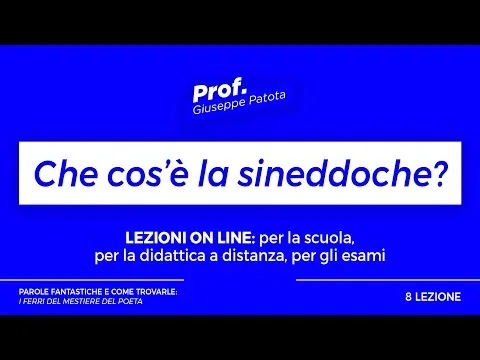 Che cos'è la sineddoche esempi?